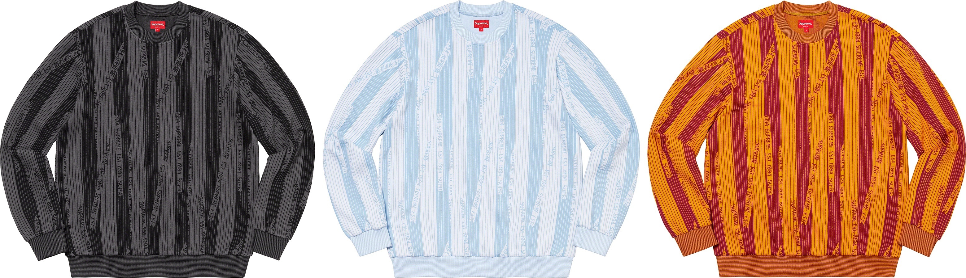 Textured Stripe Crewneck